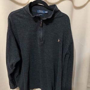 Ralph Lauren Charcoal Quarter-Zip Sweater